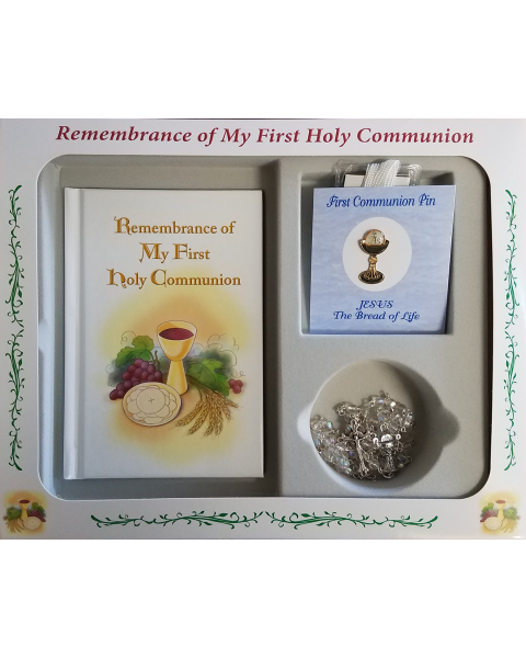 Remembrance of My First Holy Communion Gift Set - Illustrated Hardcover 